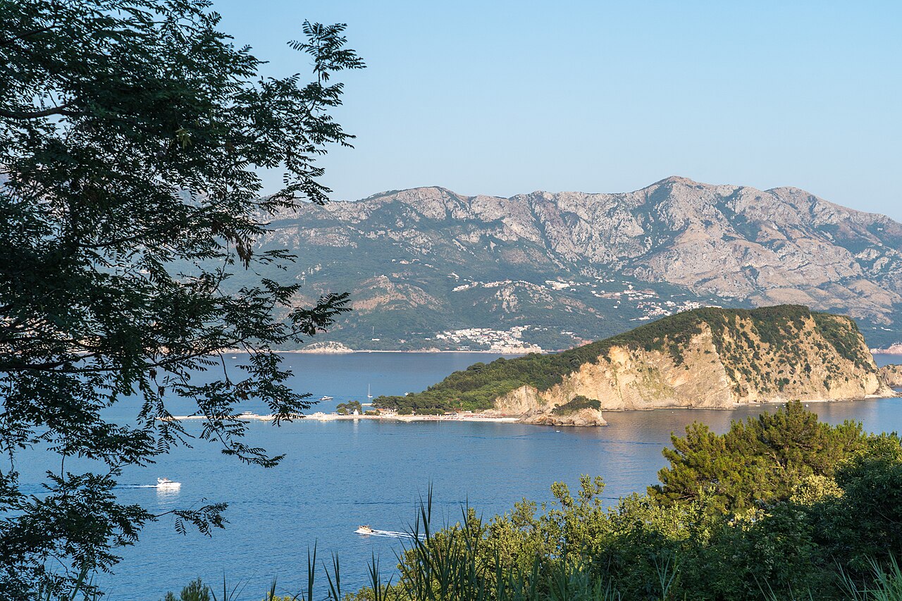 Pelicans and Vranac: Lake Skadar from the Riviera in Budva, Montenegro