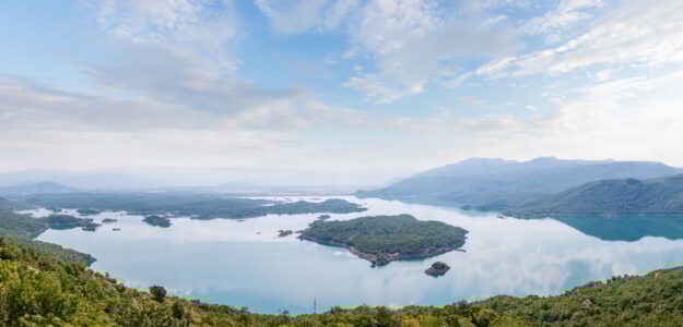Cropped Landscape View Of Beautiful Skadar Lake In Montenegro