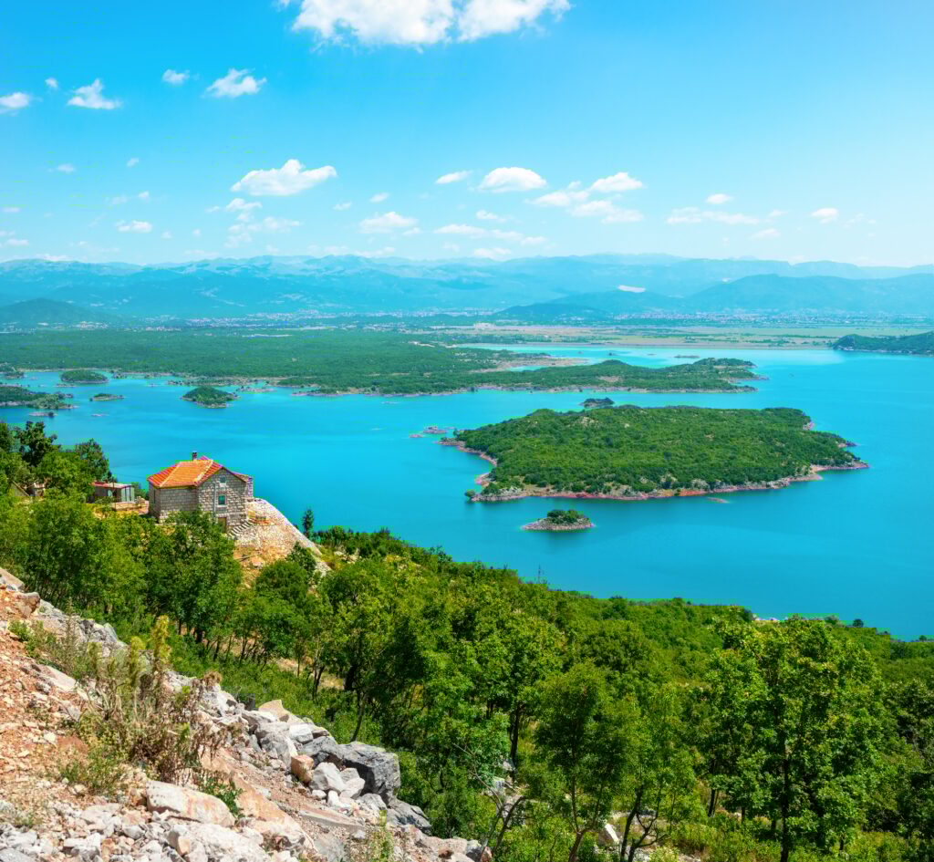 Mountains and Skadar lake