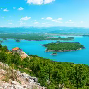 Mountains and Skadar lake